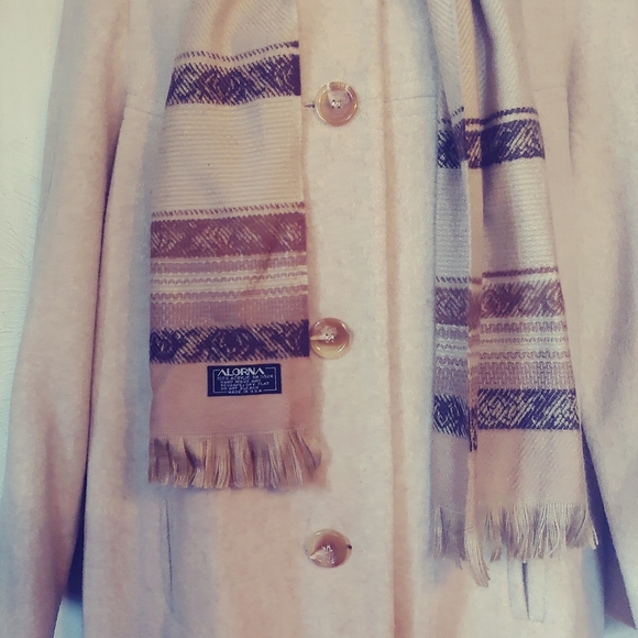 Vintage Alorna Wool Light Tan Peacoat Size Women's Medium - Picture 5 of 9